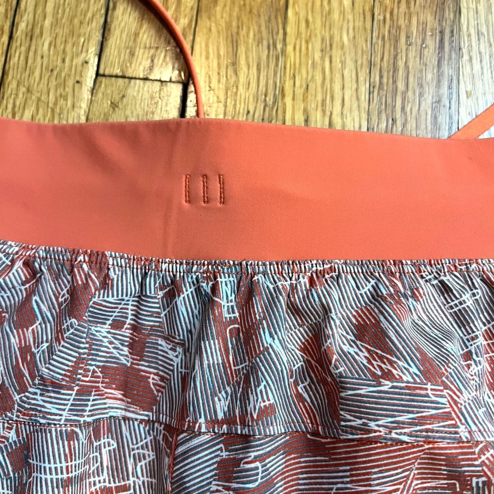 Lululemon Lululemon THE Short Mens Medium Unlined Aztec Orange Patterened Performance Running Shirt Size US 31 - 4 Thumbnail