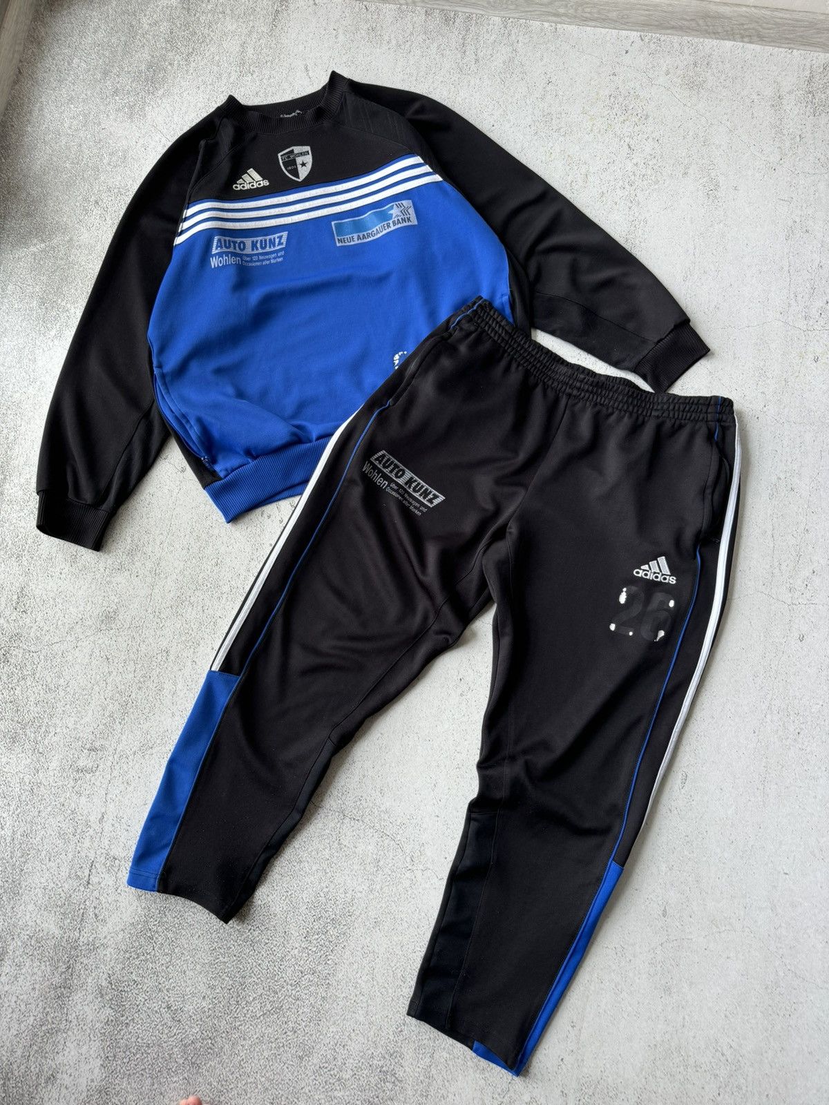 Adidas × Vintage Adidas FC Wohlen 26 Vintage Football Sport Suit Size US L / EU 52-54 / 3 - 2 Thumbnail