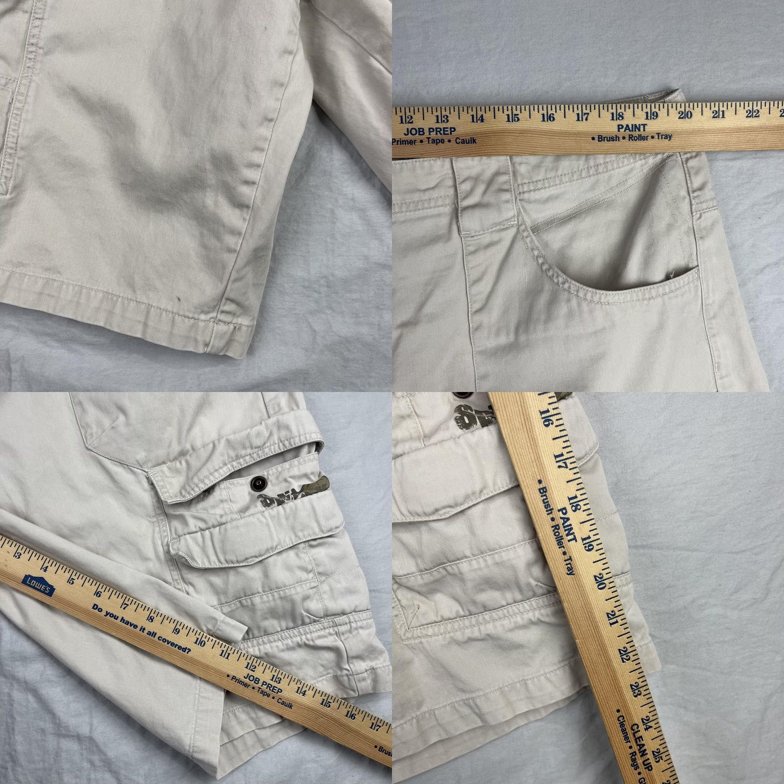 Vintage VINTAGE Split Cargo Shorts Mens 38 Khaki Multi Pocket Utility Skater Grunge Y2K Size US 38 / EU 54 - 8 Thumbnail