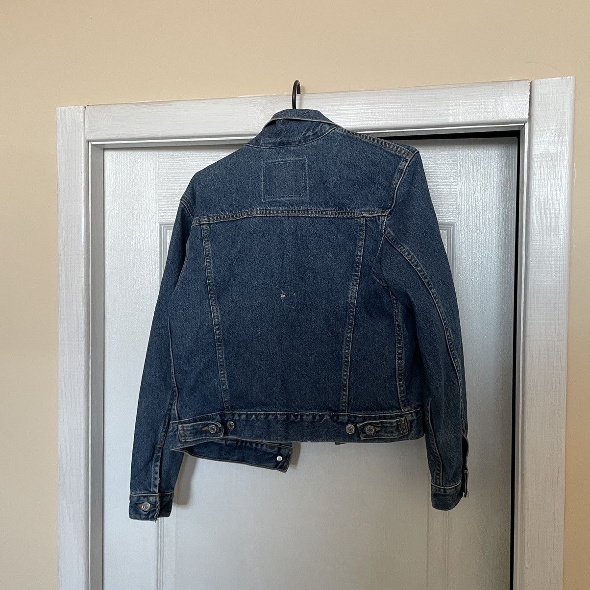 Levi's × Vintage distressed Oversized DENIM jacket Levis blue bomber jeans Size S / US 4 / IT 40 - 6 Thumbnail