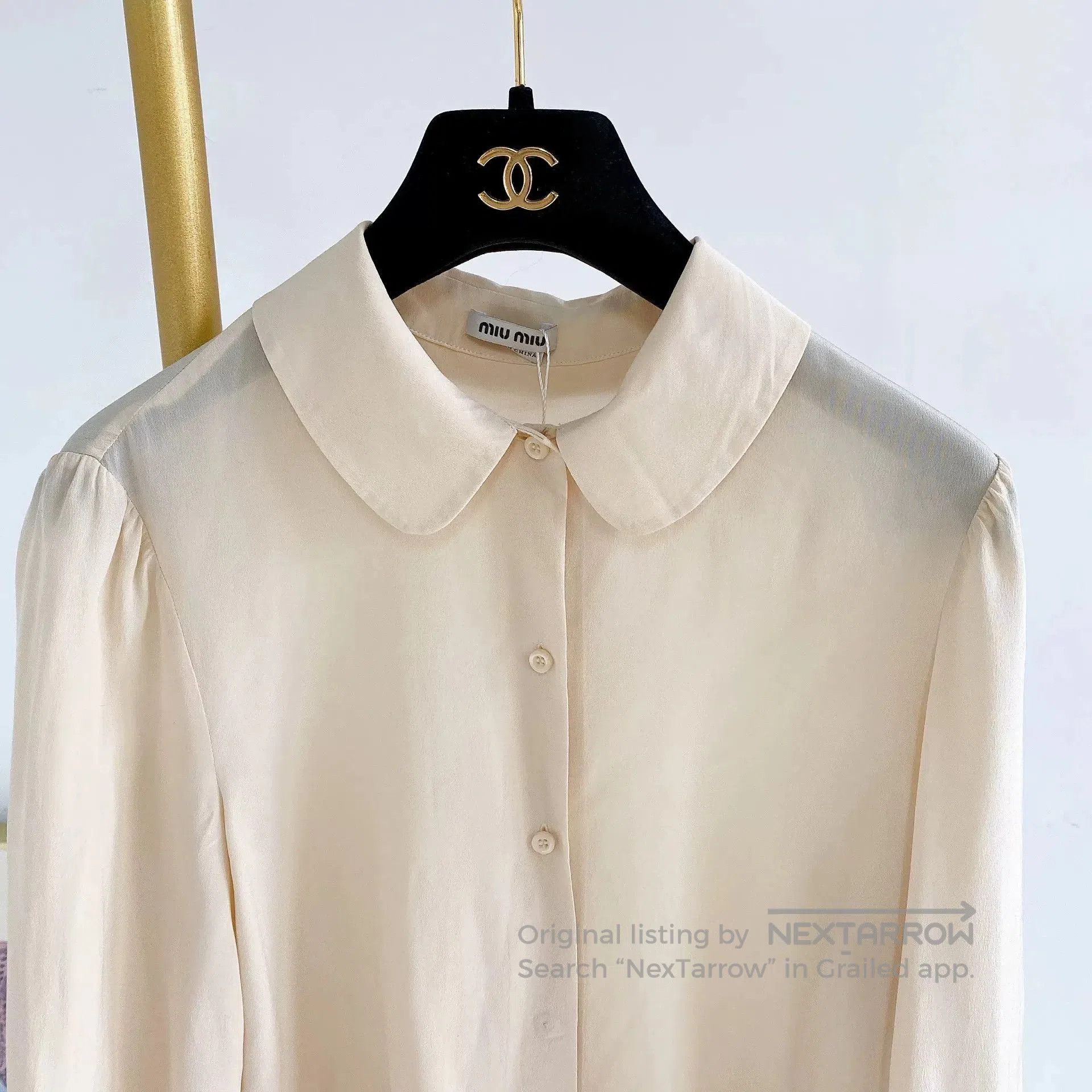 Miu Miu Miumiu Beige Women's Shirt. Size M / US 6-8 / IT 42-44 - 4 Thumbnail