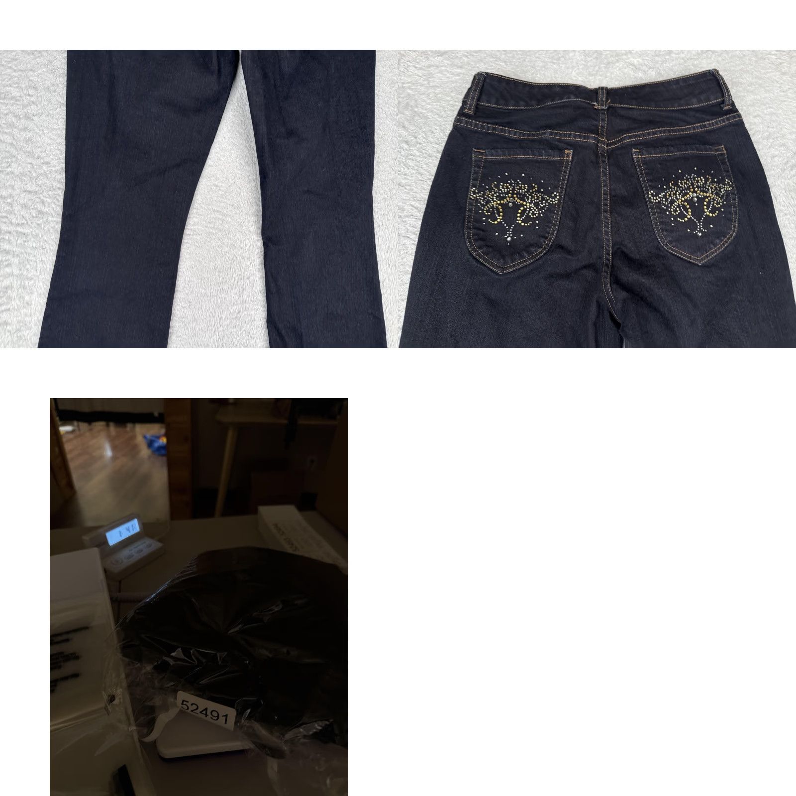 Vintage Chicos Jeans Womens 0 Dark Wash Bootcut Embellished Pockets Denim Size 25" / US 0 / IT 36 - 10 Thumbnail