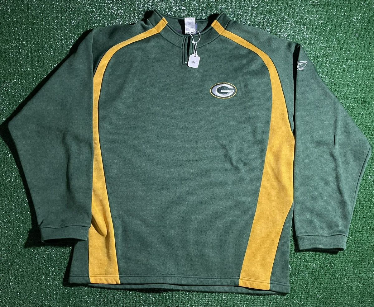 Reebok NFL Green Bay Packers Jacket Men's Large factory Full Zip Lined with Hoodie