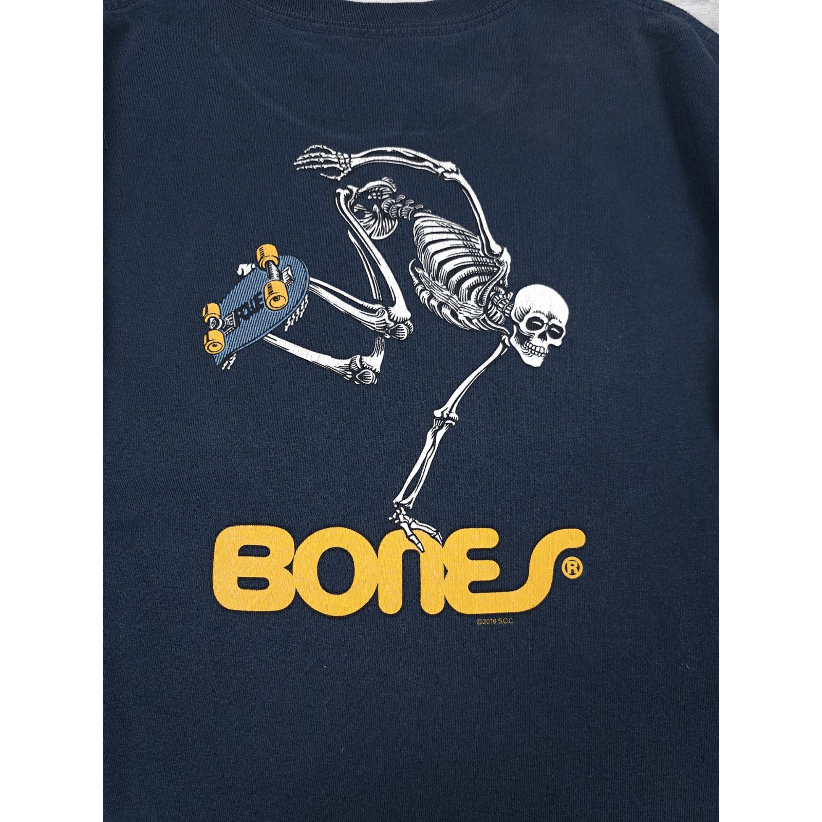Vintage Powell Peralta BONES Faded Black Skate T-Shirt