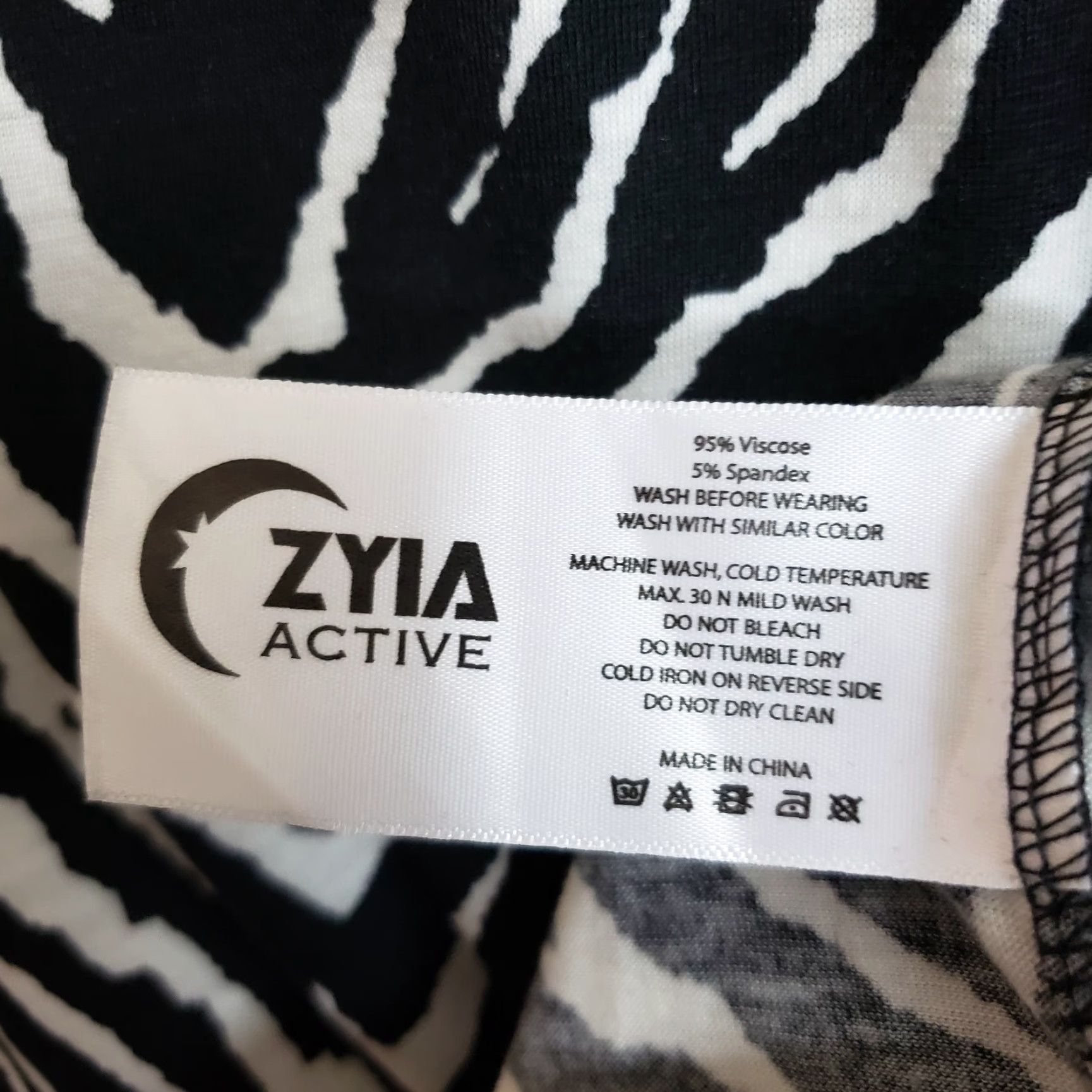 Vintage Zyia Active Tank Top Womens Safari Sleeveless XL Black White Animal Print Shirt Size XL / US 12-14 / IT 48-50 - 6 Thumbnail
