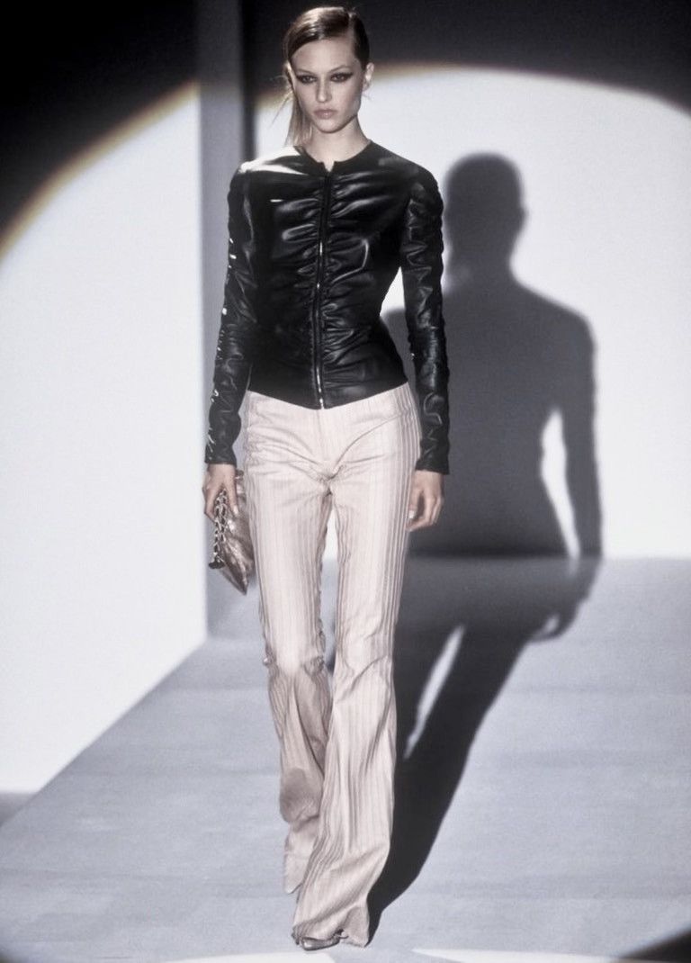 Gucci Gucci by Tom Ford F/W 1999 Runway Leather Black Jacket Size S / US 4 / IT 40 - 2 Thumbnail
