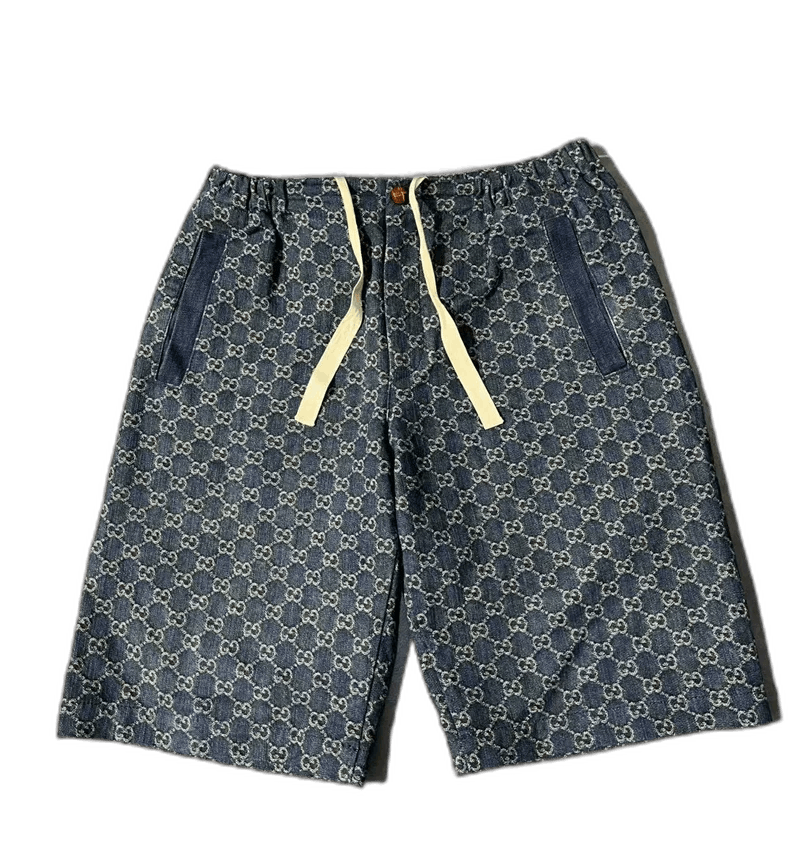 Gucci Gucci All Over Print Denim Shorts Size US 44 / EU 60 - 1 Thumbnail