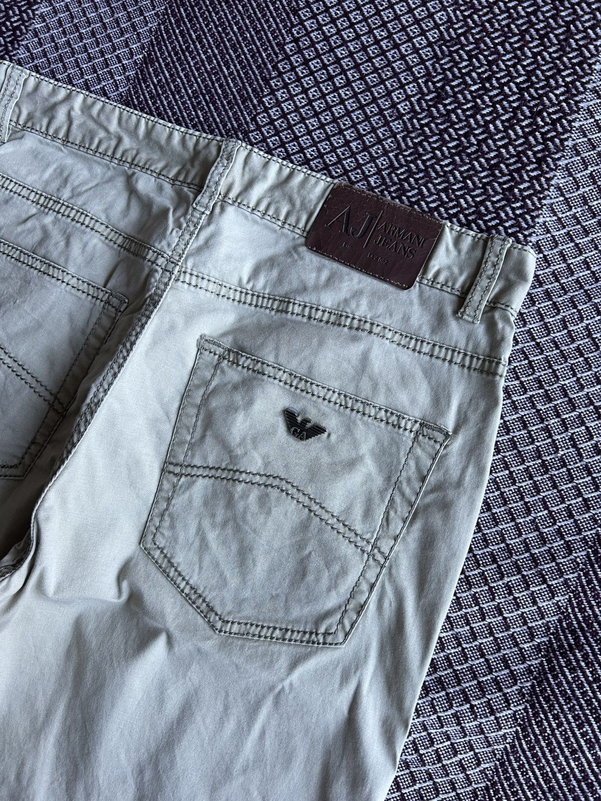 Armani × Vintage Vintage Armani Jeans Small Logo Solid Pants Size 32 Size US 32 / EU 48 - 6 Thumbnail