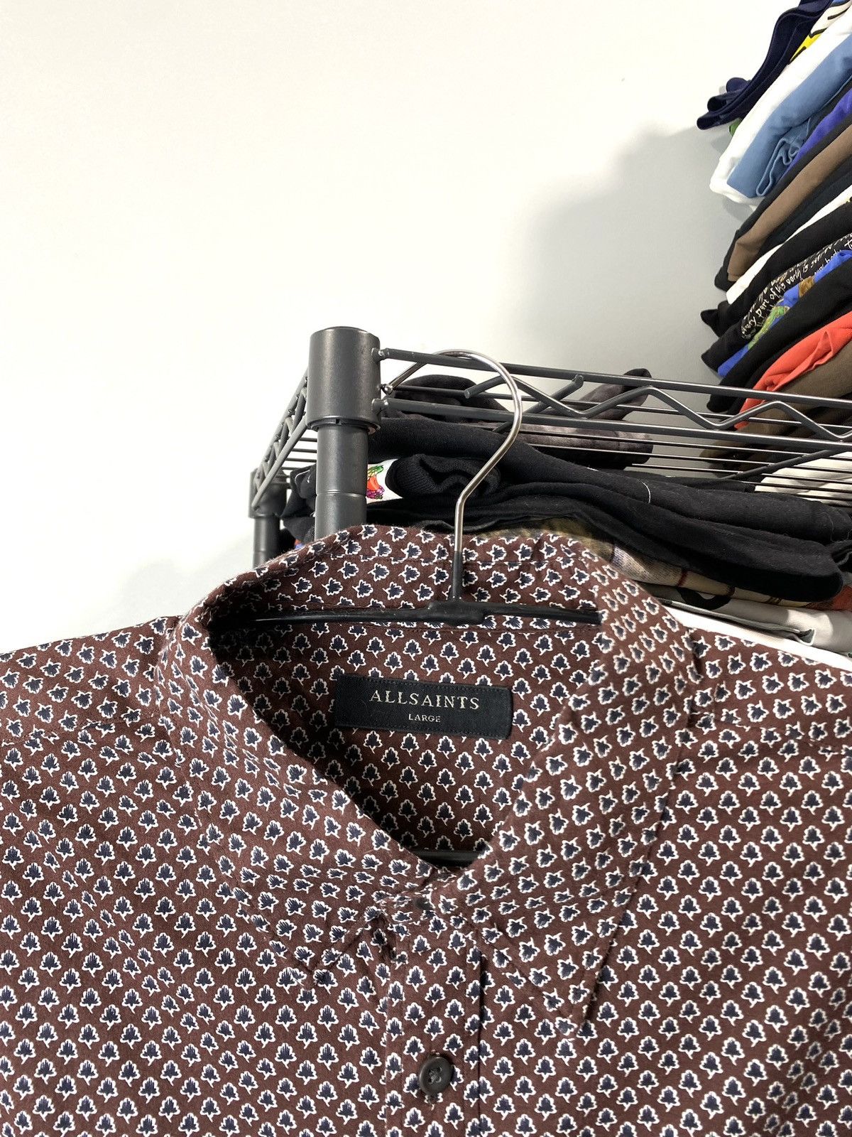 Allsaints All Saints Pattern Shirt Luxury Retro Style Size US L / EU 52-54 / 3 - 3 Thumbnail