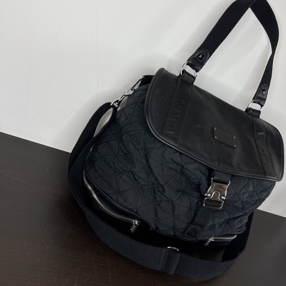 Yohji Yamamoto Yohji Yamamoto Y-3 Sample Shoulder Bag JPN LTD Leather Nylon Size ONE SIZE - 2 Thumbnail