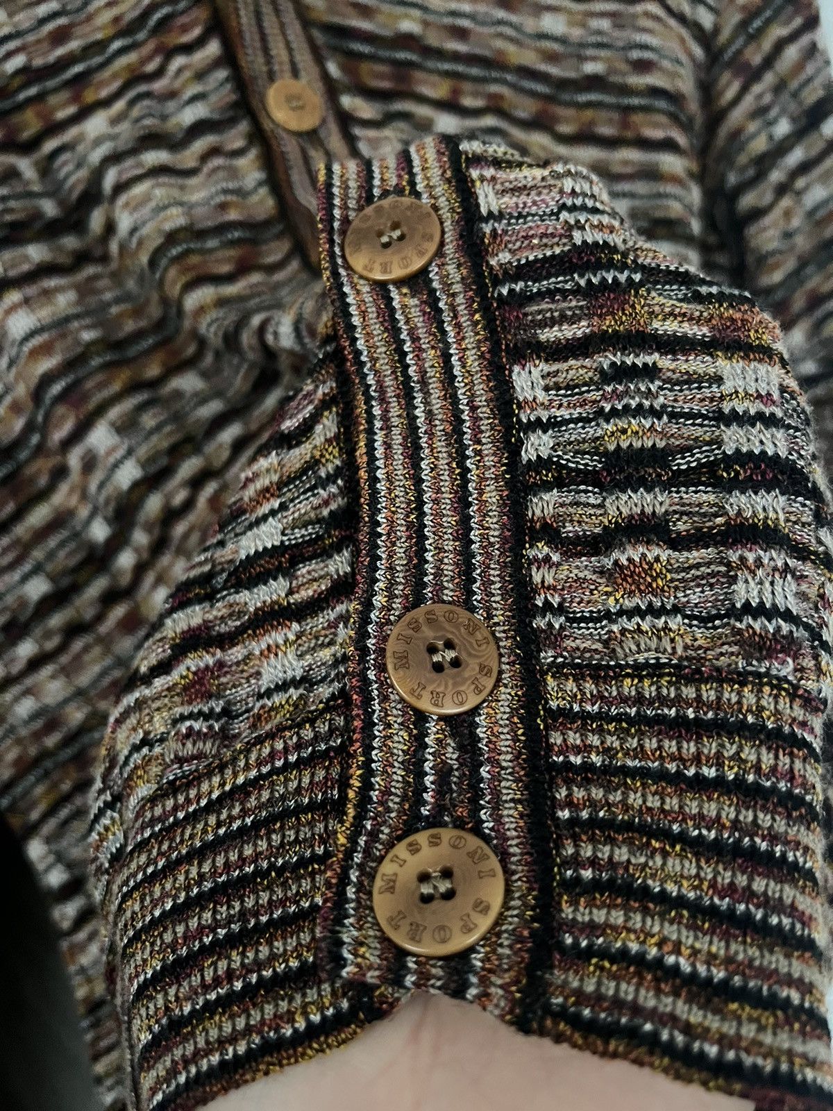 Missoni × Vintage Missoni sport cardigan 46L knit retro Size 46L - 3 Thumbnail