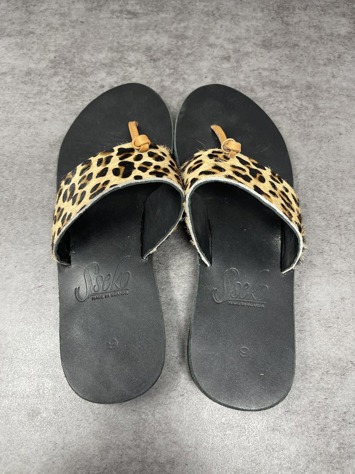 Other Sseko Sandals Womens Size 9 T Strap Leopard Print Black Size US 9 / IT 39 - 8 Thumbnail