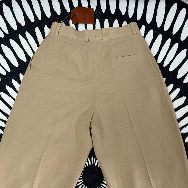 Loro Piana LORO PIANA Ms.Light beige silk wide leg pants Size 26" / US 2 / IT 38 - 3 Thumbnail