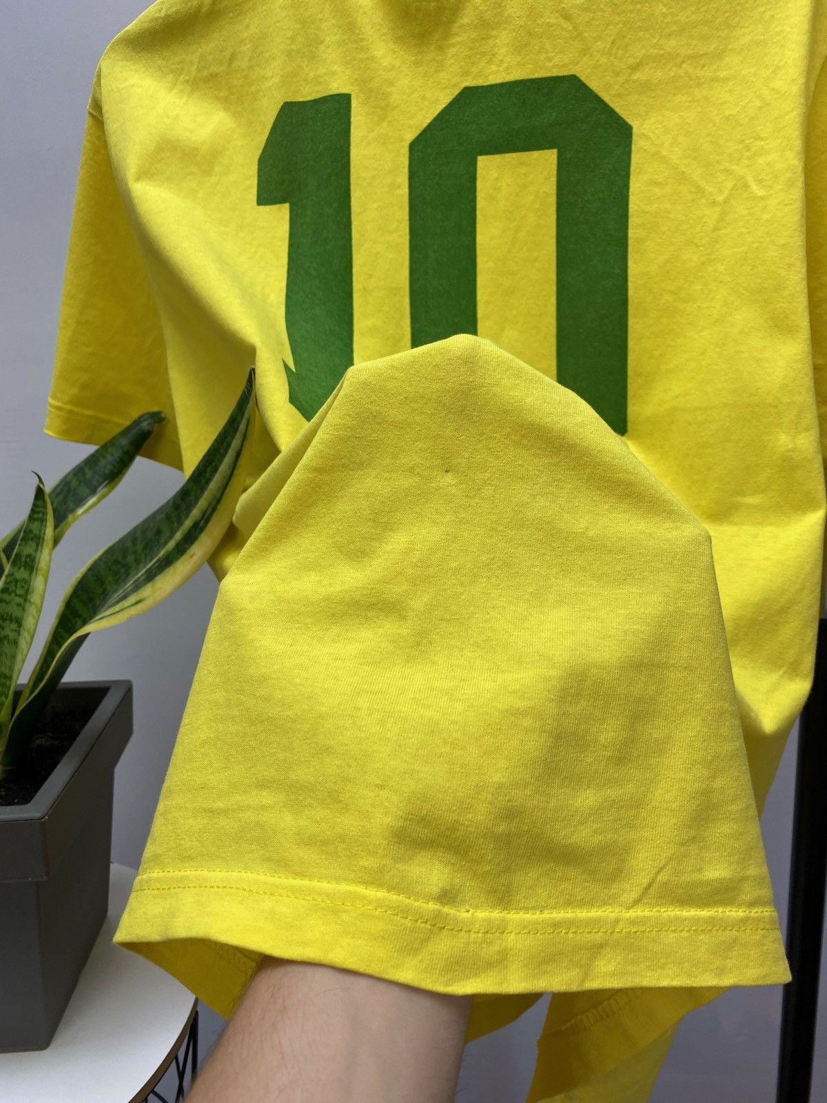 Other × Vintage Brazil 10 Pele Toffs Football Soccer Jersey Retro Remake Size US L / EU 52-54 / 3 - 17 Thumbnail