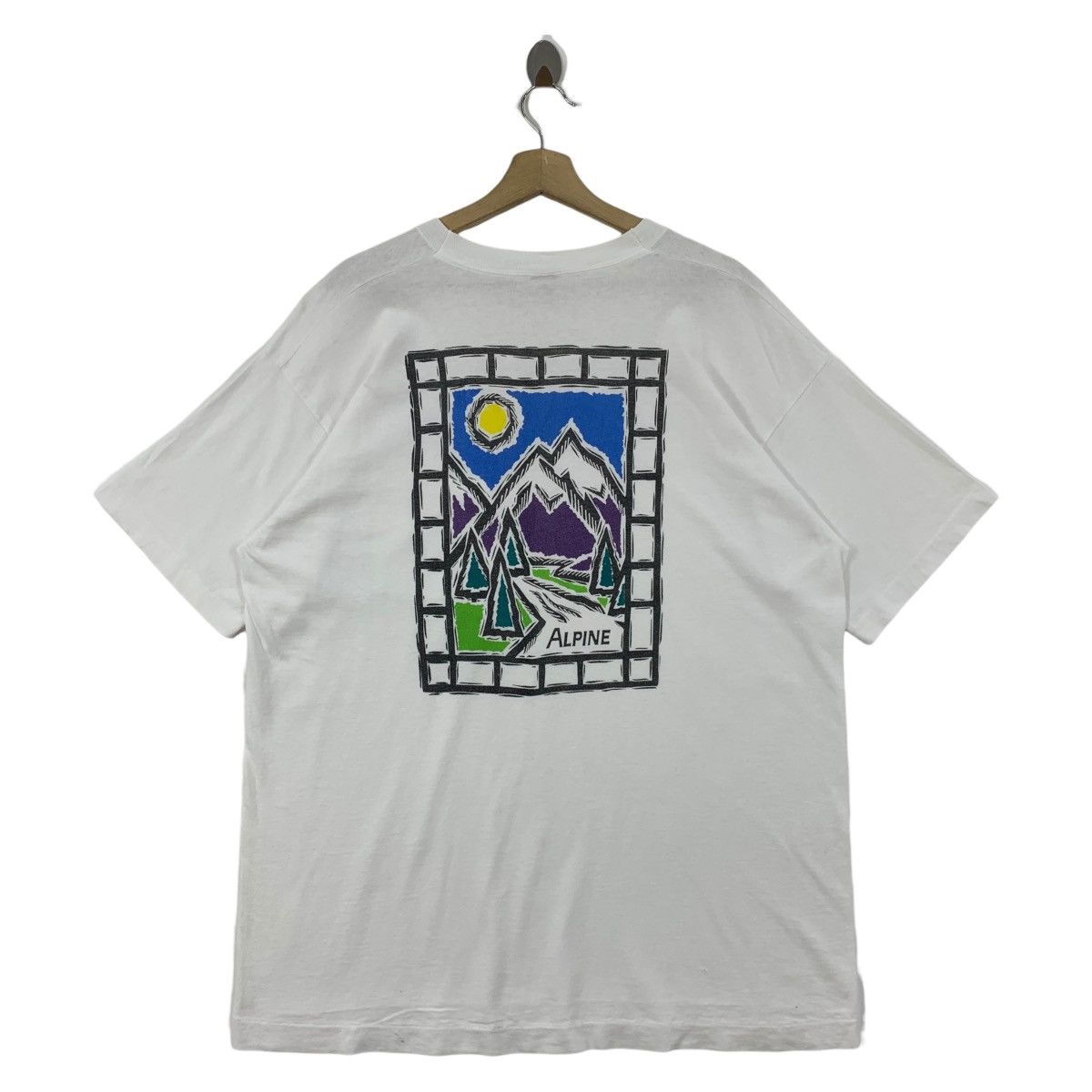 Vintage Vintage ALPINE Outdoor back hit print tee Size US XL / EU 56 / 4 - 1 Thumbnail