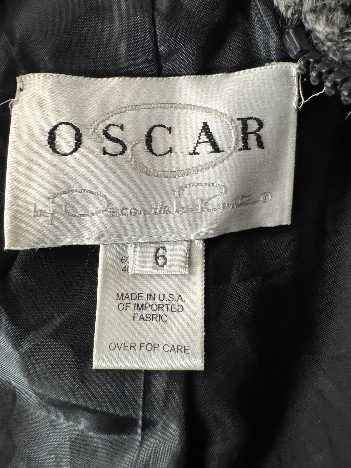 Oscar De La Renta Oscar De La Renta Thick SOFT Lined Gray Shimmer VELVET Size M / US 6-8 / IT 42-44 - 3 Thumbnail