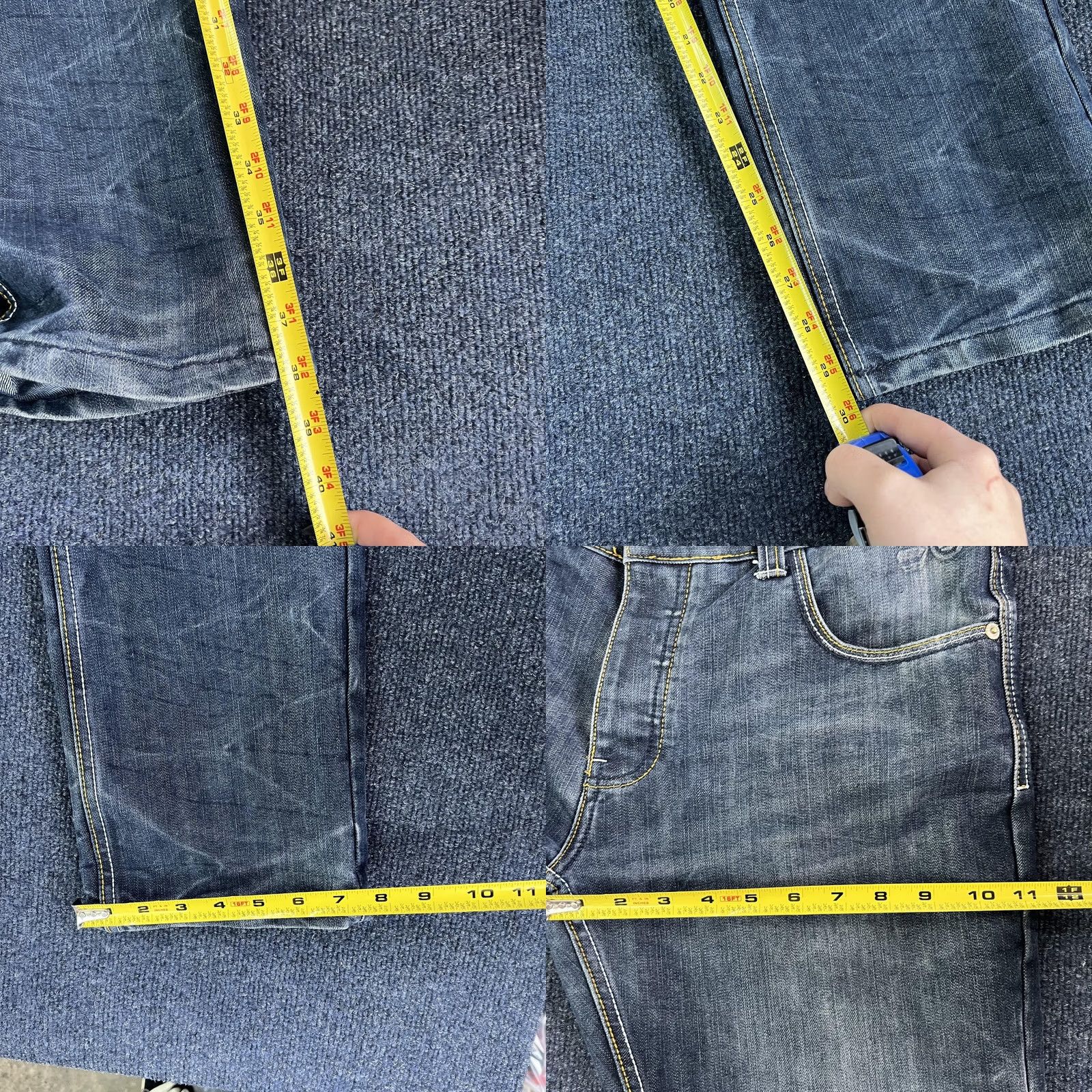 Vintage Crosshatch Jeans Mens W34 Short Blue Denim Straight Leg Faded Wash Casual Size US 34 / EU 50 - 8 Thumbnail