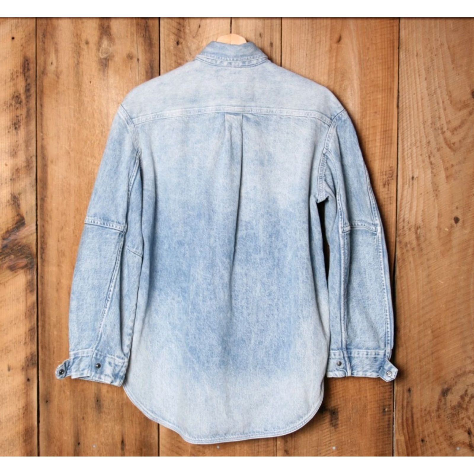 Banana Republic BANANA REPUBLIC Shirt Denim Tunic Oversized Button-Up Long Sleeve XXS Blue Women Regular Size XS-XXS Patch Pocket Utility Vintage Style Size XXS / US 00 / IT 34 - 4 Thumbnail