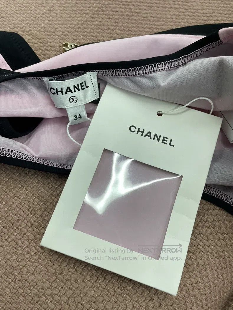 Chanel Chanel Pink and black striped short top Size XXS / US 00 / IT 34 - 4 Thumbnail
