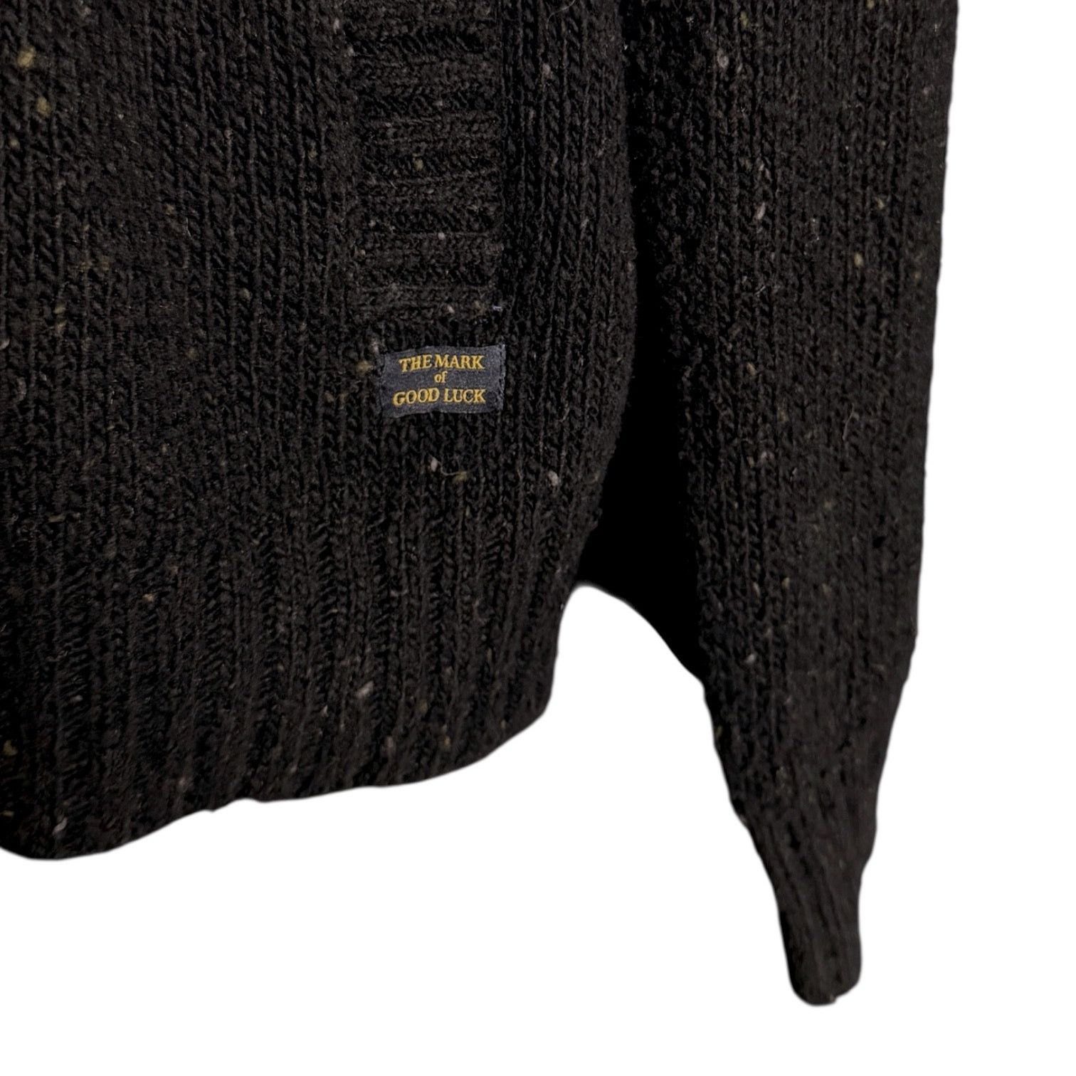 Lucky Brand Lucky Brand Cardigan Sweater Men's S Black Cable Knit Mock Size US S / EU 44-46 / 1 - 3 Thumbnail