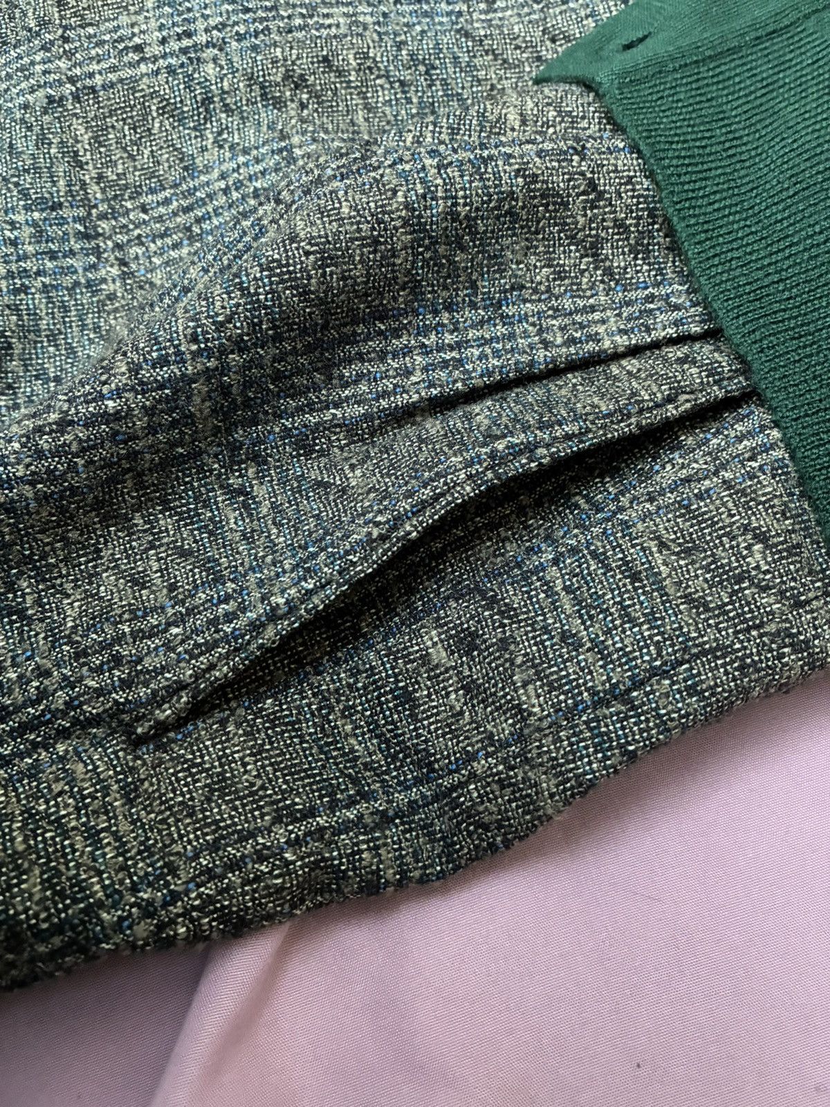 Other GREY ON BLUE PRINCE OF WALES DOUBLE PLEATED WOOL TROUSERS Size 40R - 10 Thumbnail