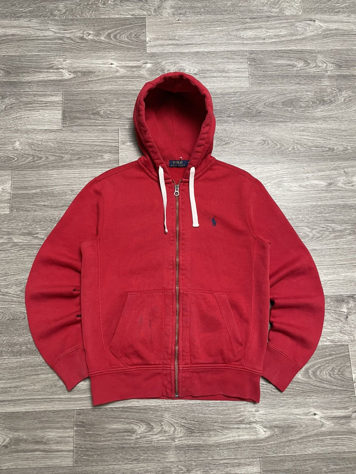 Polo Ralph Lauren Vintage Polo Ralph Lauren Red Zip-Up Hoodie Pullover Size US S / EU 44-46 / 1 - 1 Thumbnail