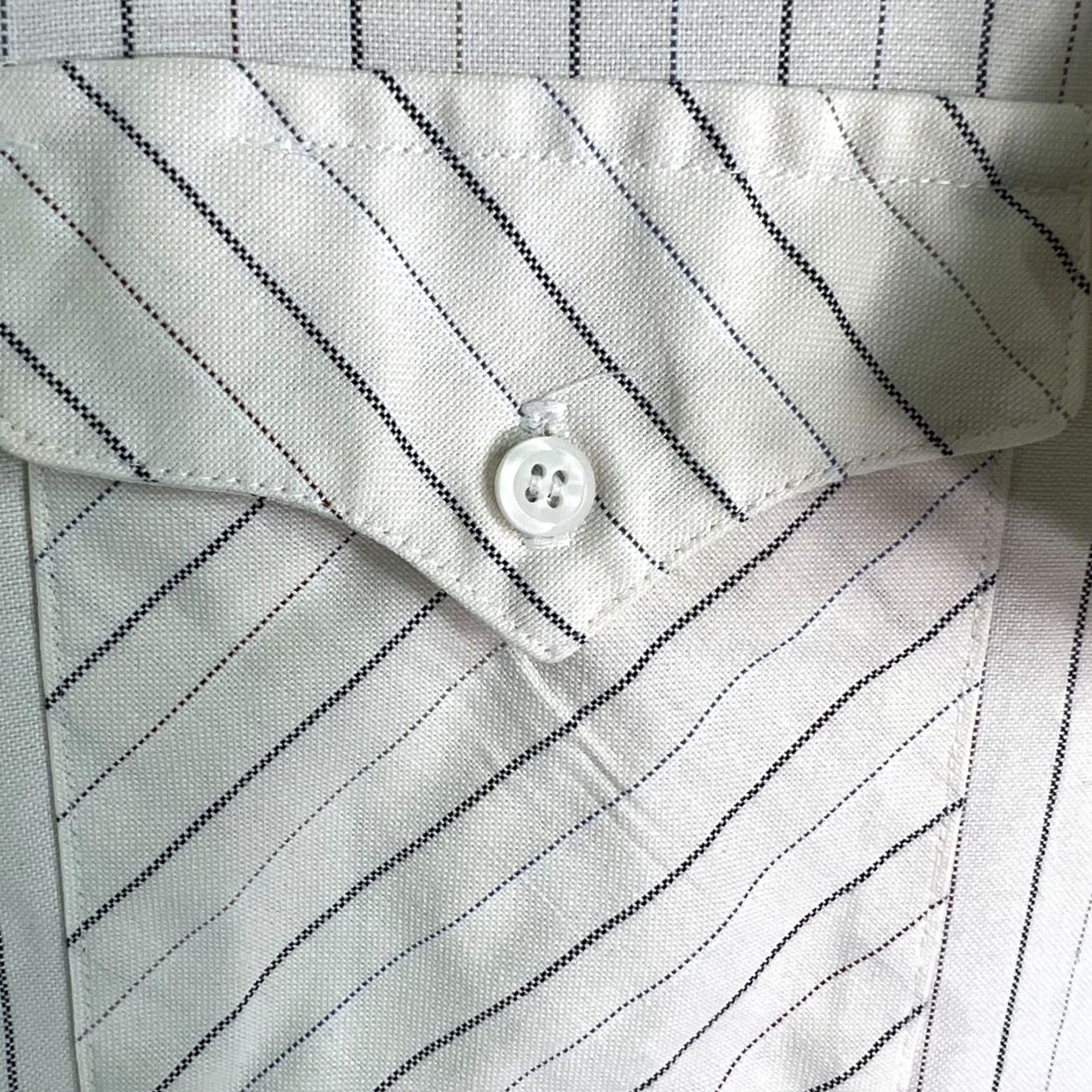 Vintage Panhandle Slim Pearl Snap Striped Button-Up Shirt Mens SZ 18T White Short Sleeve Size US XXL / EU 58 / 5 - 5 Thumbnail