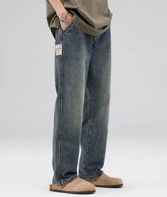Japanese Brand Hirase x Hada Men's washed straight wide-leg casual jeans Size US 32 / EU 48 - 1 Thumbnail