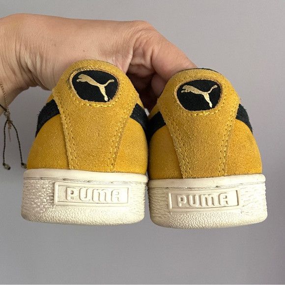 Puma Puma Yellow Black Suede Classic Sneakers - 5.5-6US Size US 6 / IT 36 - 7 Thumbnail