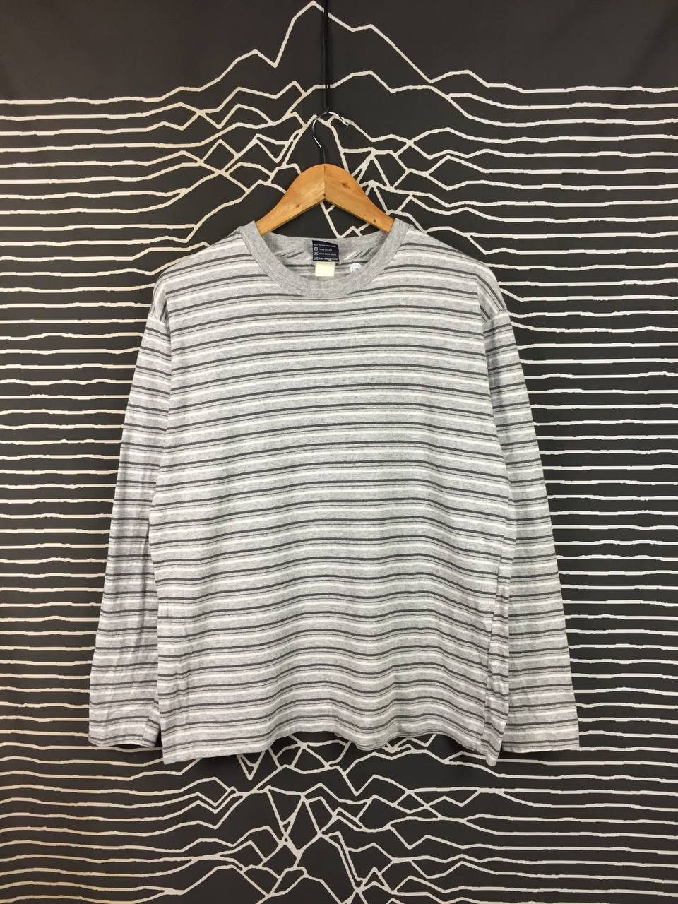 Uniqlo Vtg Uniqlo Made In USA Striped Long Sleeve Crewneck Tee Size US L / EU 52-54 / 3 - 2 Thumbnail