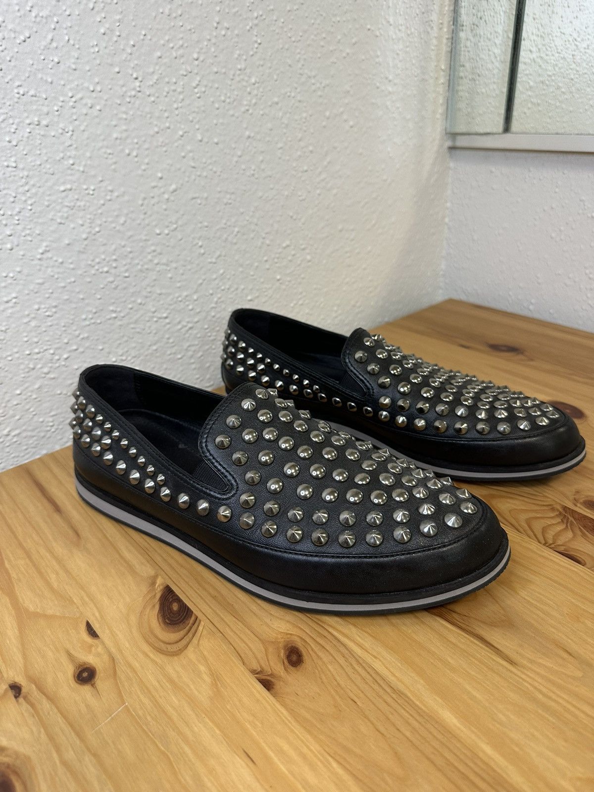 Prada spiked shoes clearance