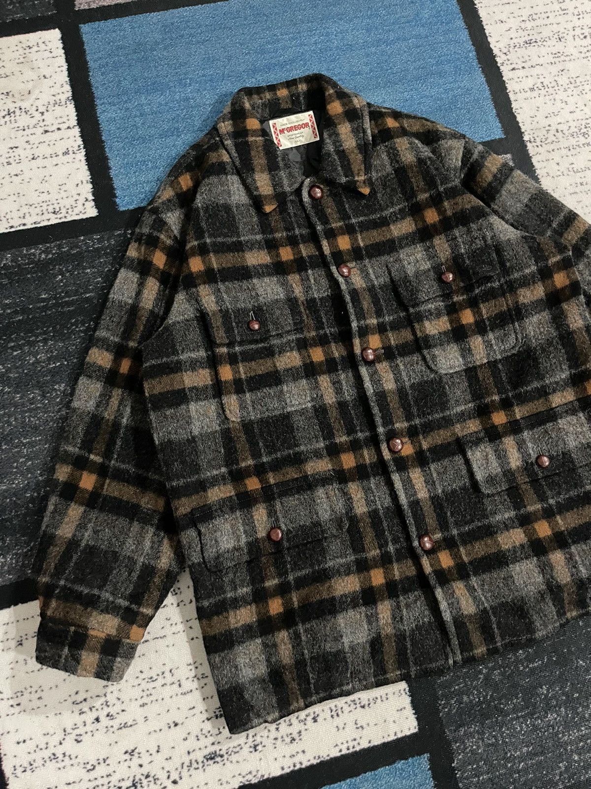 McGregor × Vintage Vintage Mcgregor Plaid Wool Jacket Size US XL / EU 56 / 4 - 4 Thumbnail