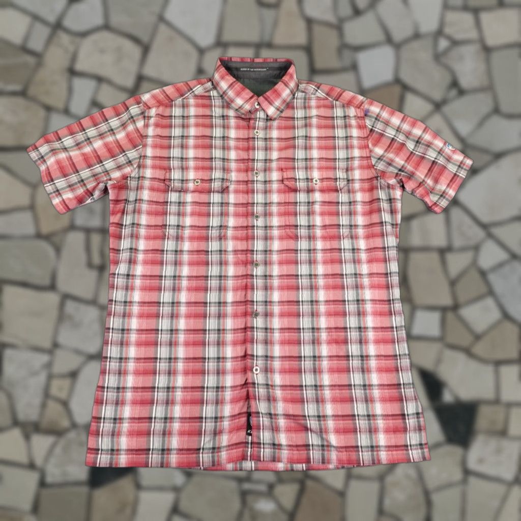 Vintage Kuhl Shirt Mens Medium Red Plaid Button-Up Lightweight Outdoor Workwear Casual Short Sleeve Button Size US M / EU 48-50 / 2 - 1 Thumbnail