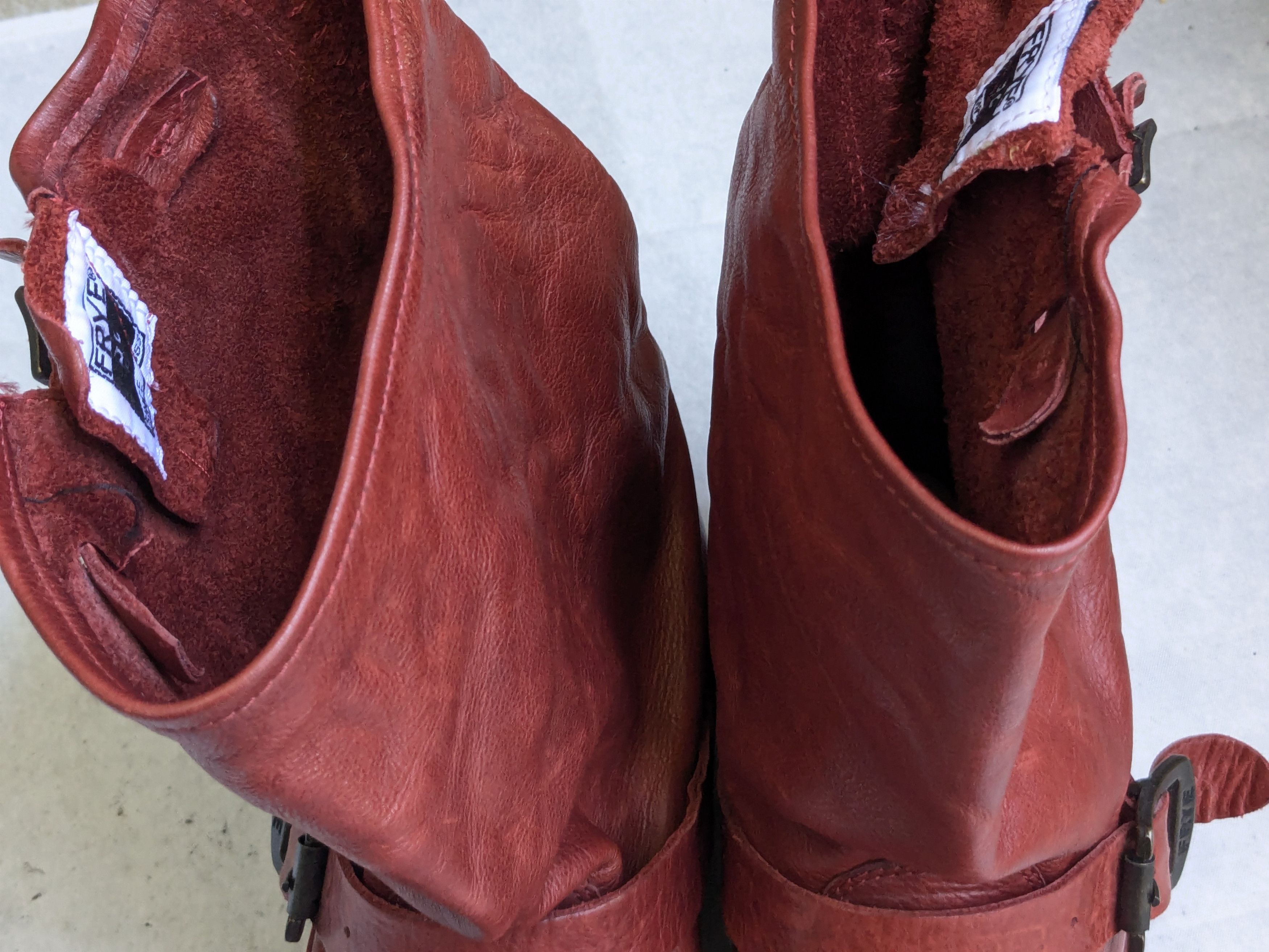 Frye Frye Harness Boots Red Leather 8 Leather Buckle Punk Size US 8 / EU 41 - 3 Thumbnail