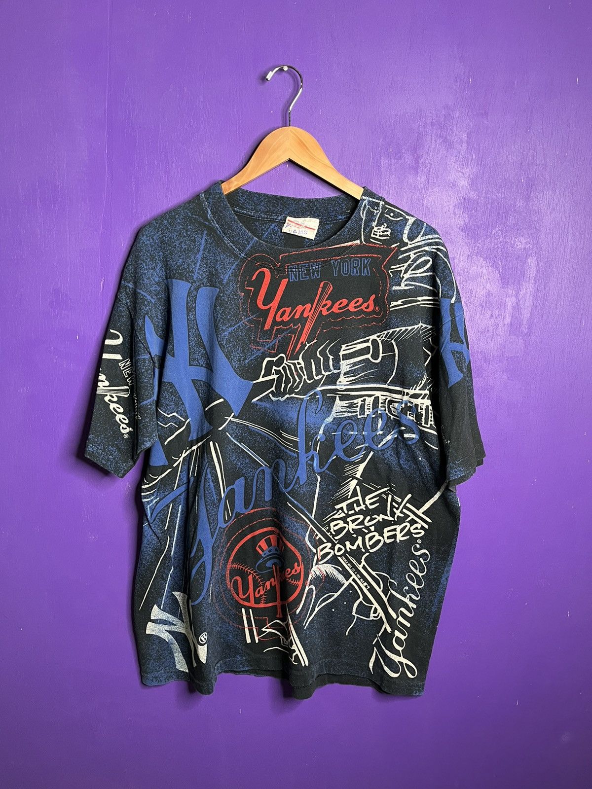 MLB × Vintage Vintage 1991 New York Yankees Bronx bombers AOP t-shirt Size US XL / EU 56 / 4 - 1 Thumbnail