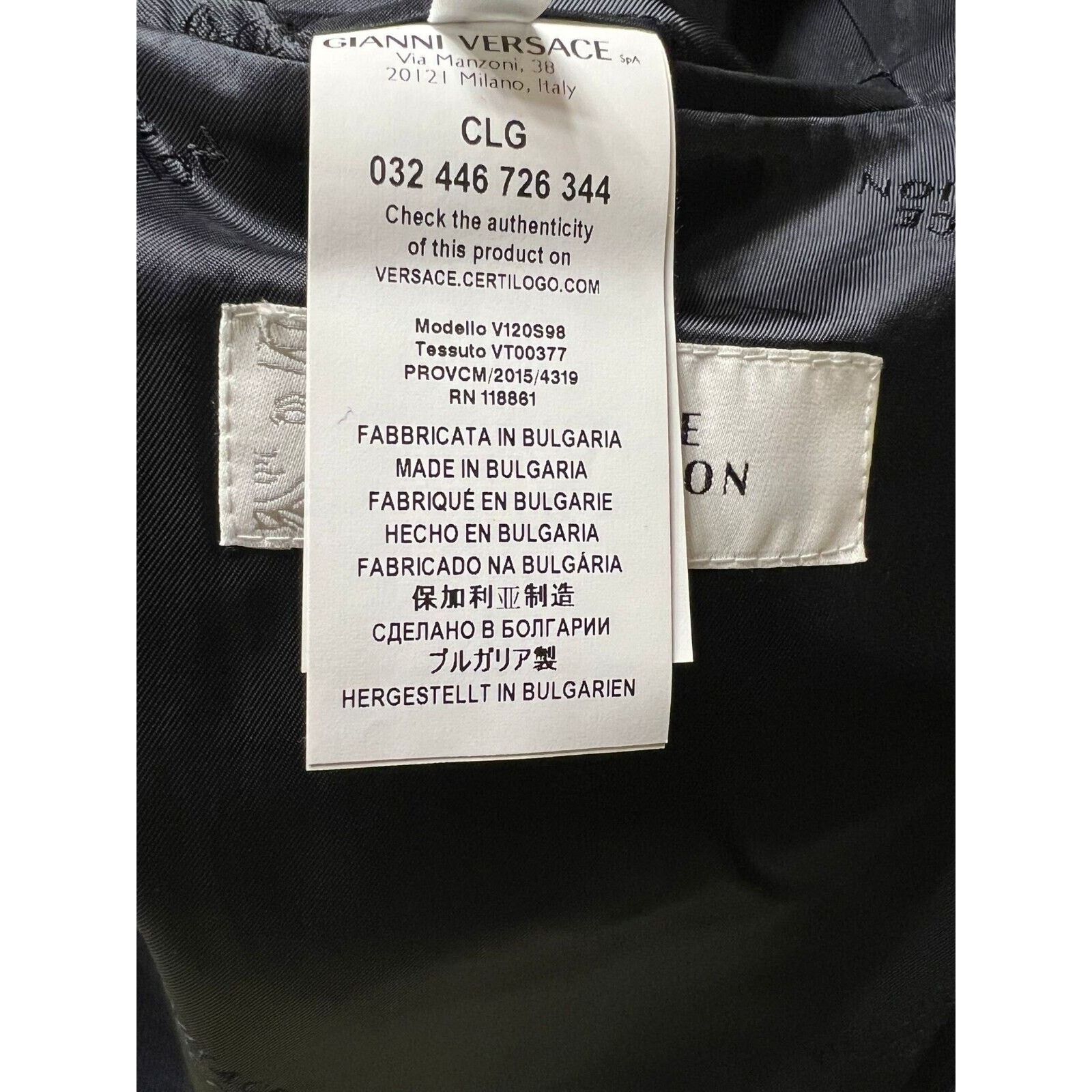 Versace Versace Collection navy blue Wool Blazer Size 42 Size 42R - 7 Thumbnail
