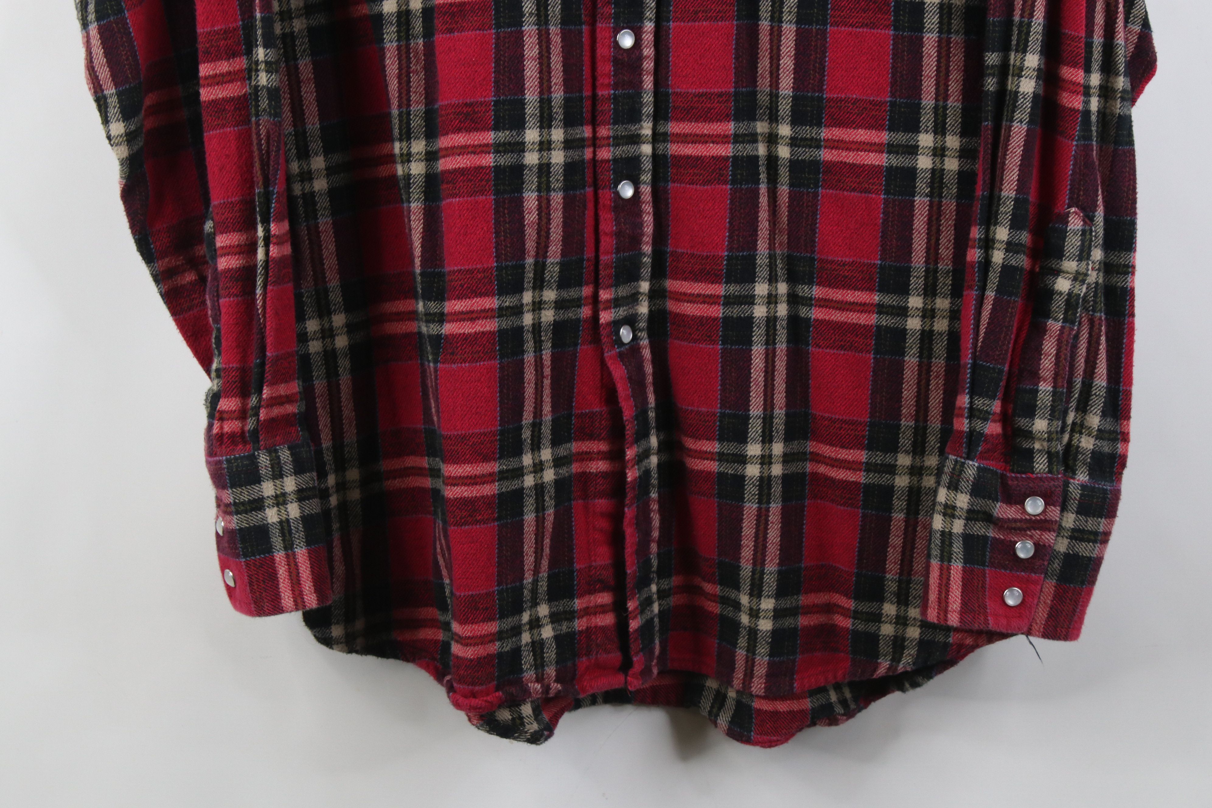 Vintage Vintage 90s Streetwear Western Flannel Snap Button Shirt Size US L / EU 52-54 / 3 - 3 Thumbnail
