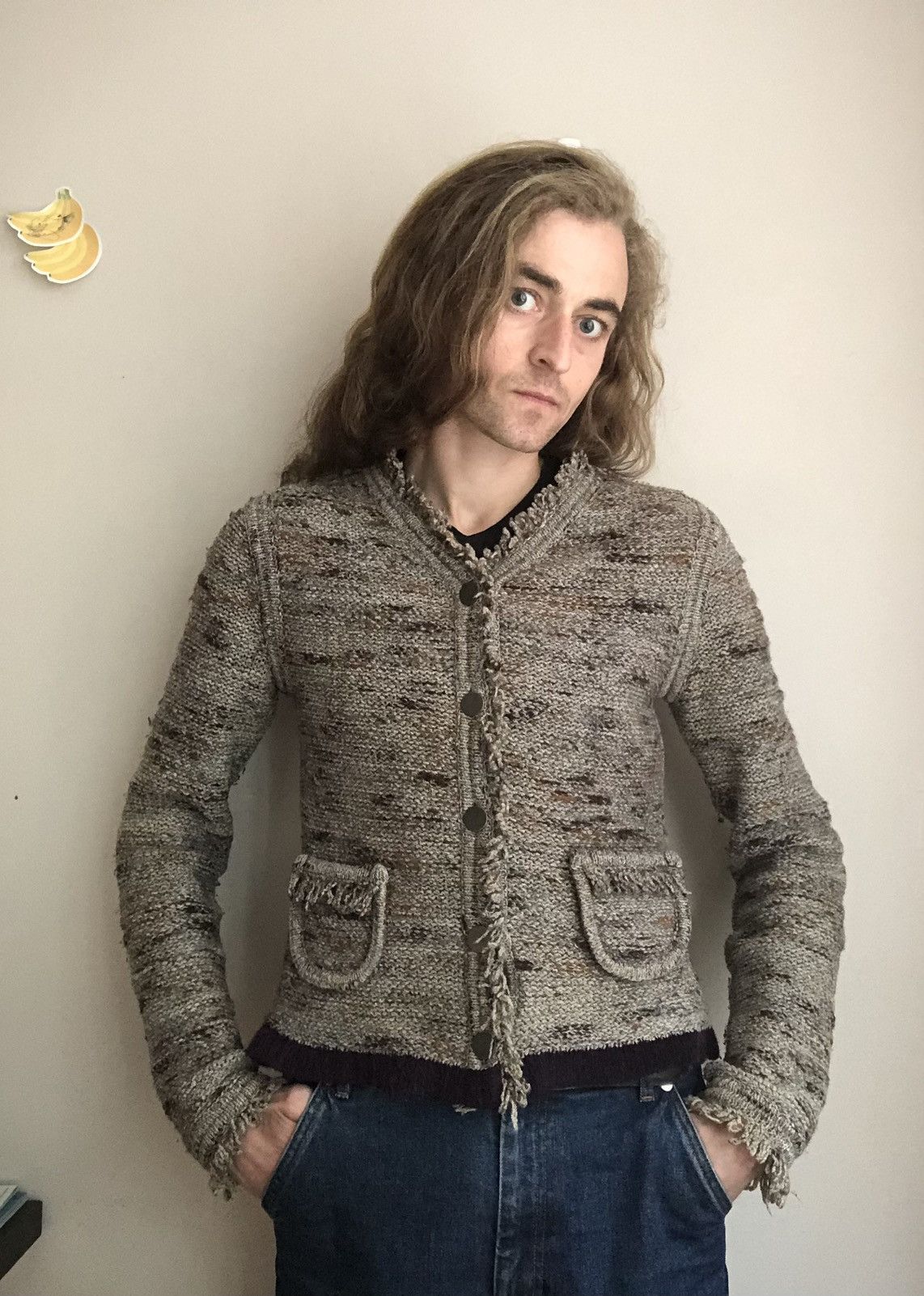 Chanel Chanel AW1999 Runway Grey/Purple Fringed Knit Jacket Size XS / US 0-2 / IT 36-38 - 4 Thumbnail