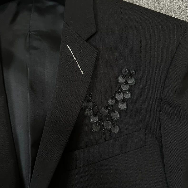 Dior Dior 18fw black lily of the valley suit 2501-Nextarrow Size 46R - 2 Thumbnail