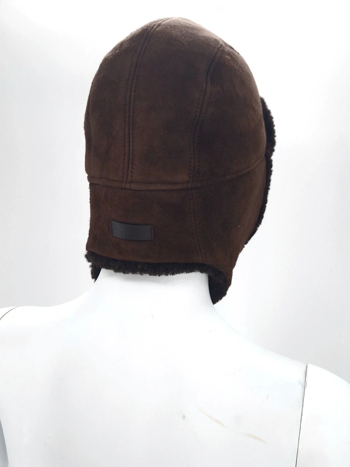 Gucci GUCCI by Tom Ford Shearling Trapper Hat in Brown Suede Size ONE SIZE - 4 Thumbnail