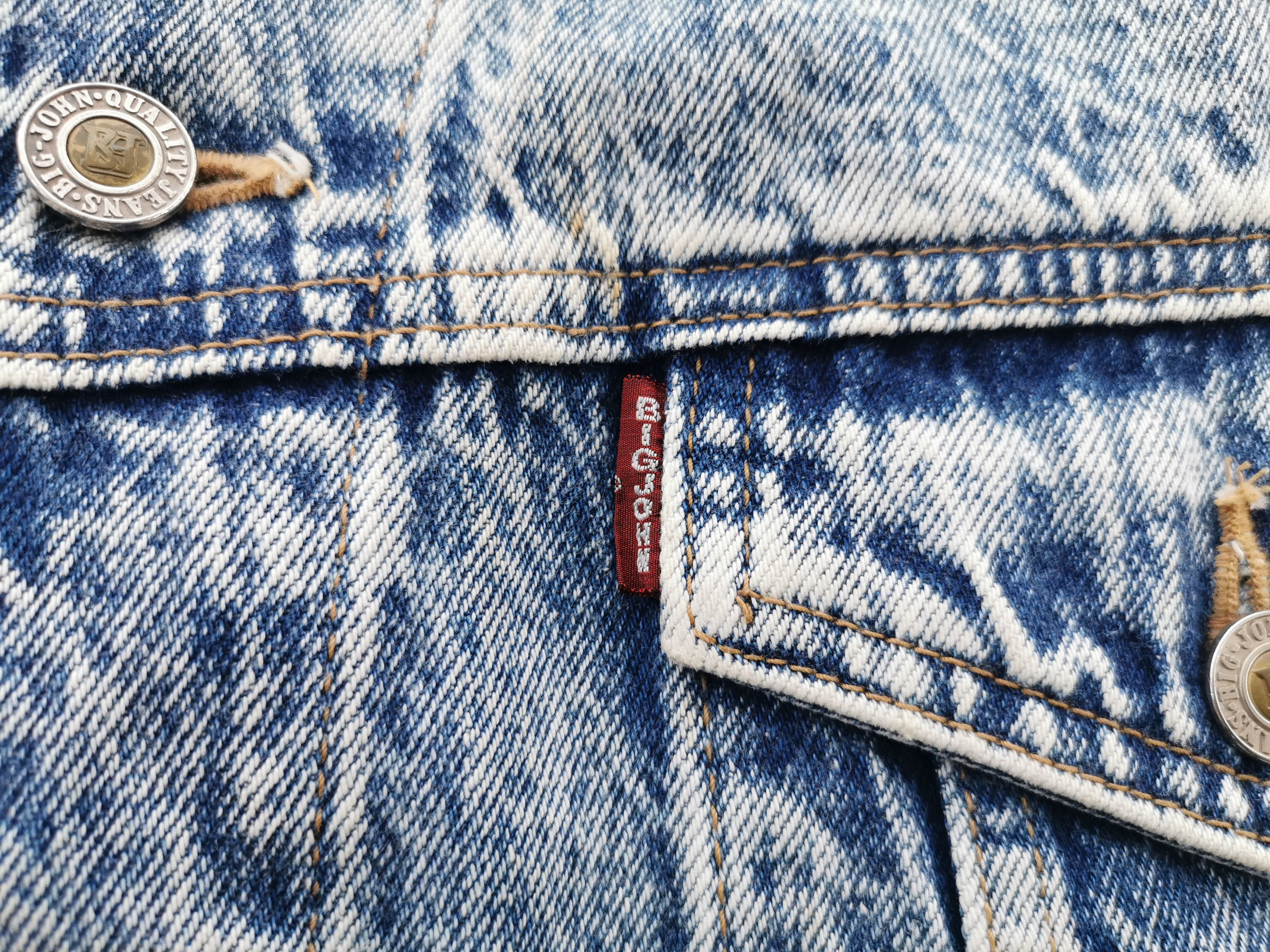 Big John Vintage 90s Big John Acid Wash Denim Jacket Made In Japan Size US M / EU 48-50 / 2 - 4 Thumbnail