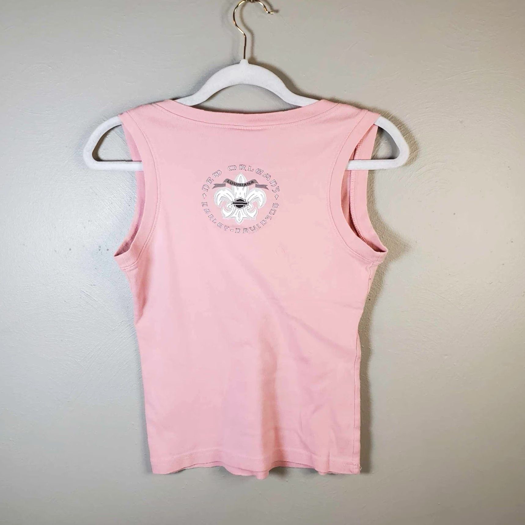 Harley Davidson Harley-Davidson Tank Top Womens Pink Stars S Small, New Orleans, Regular, Tank, Shirt, Harley-Davidson, Women, Pink, Stars, Biker Size S / US 4 / IT 40 - 7 Thumbnail