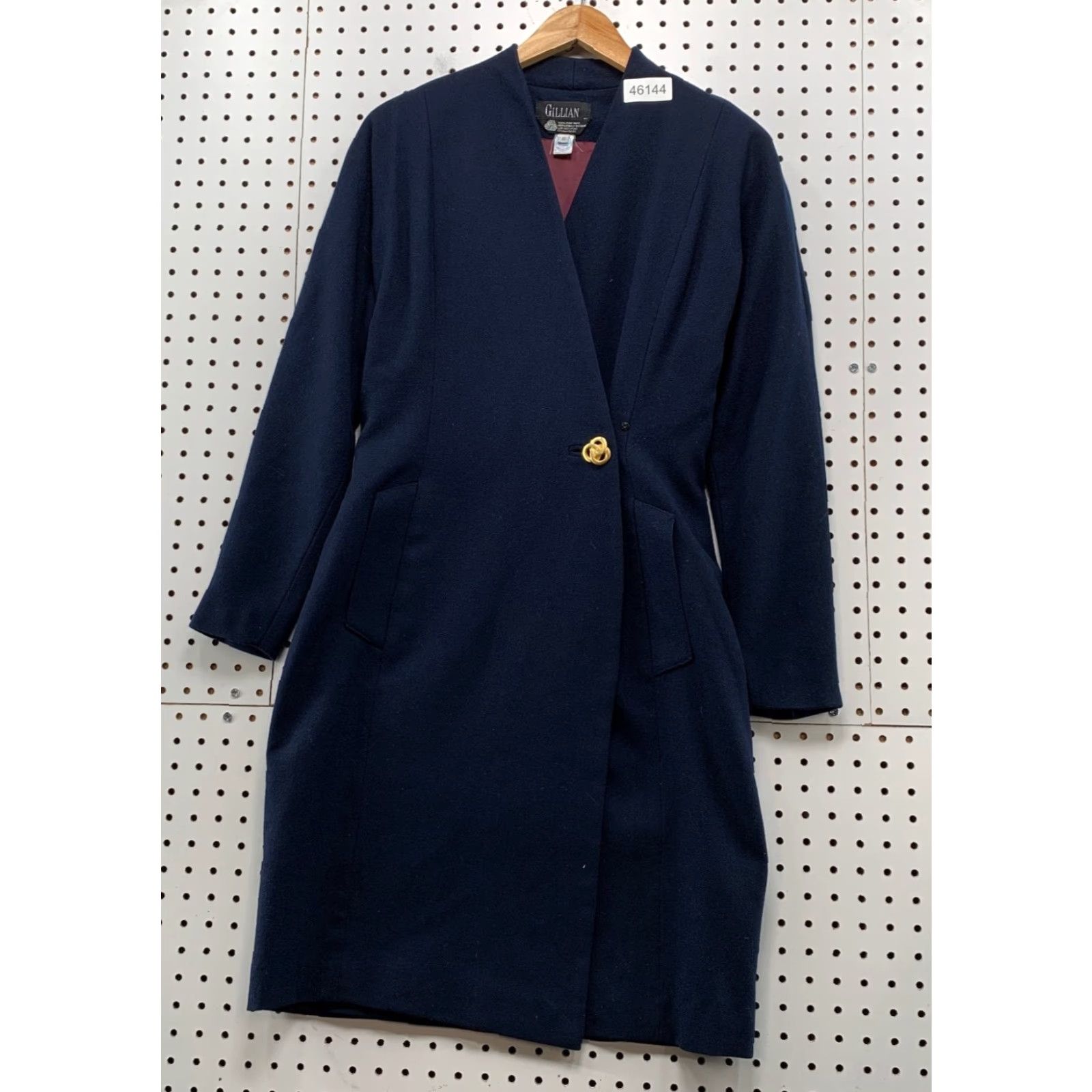 Vintage VINTAGE Gillian Blazer Coat Wool Dress Womens Size 6 Navy Blue Gold Button ILGWU Blazer Jacket Size M / US 6-8 / IT 42-44 - 2 Thumbnail