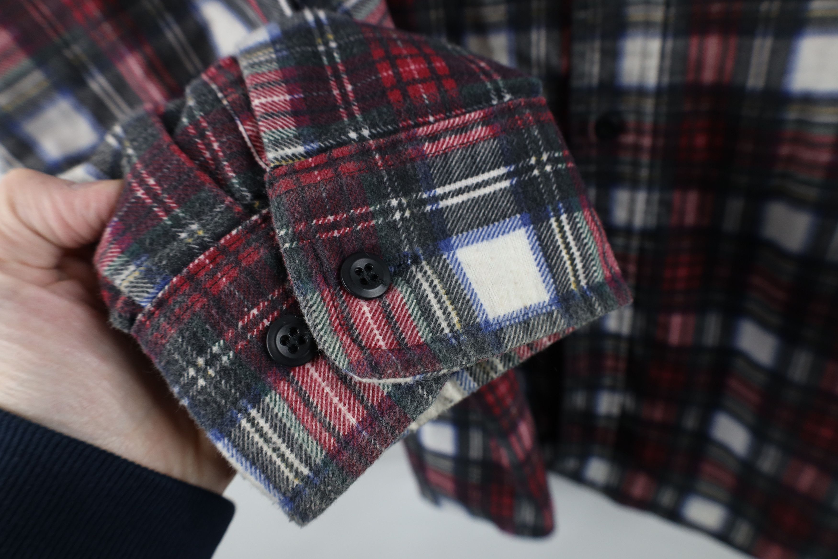 Vintage Vintage 90s Streetwear Pocket Flannel Collared Button Shirt Size US L / EU 52-54 / 3 - 5 Thumbnail