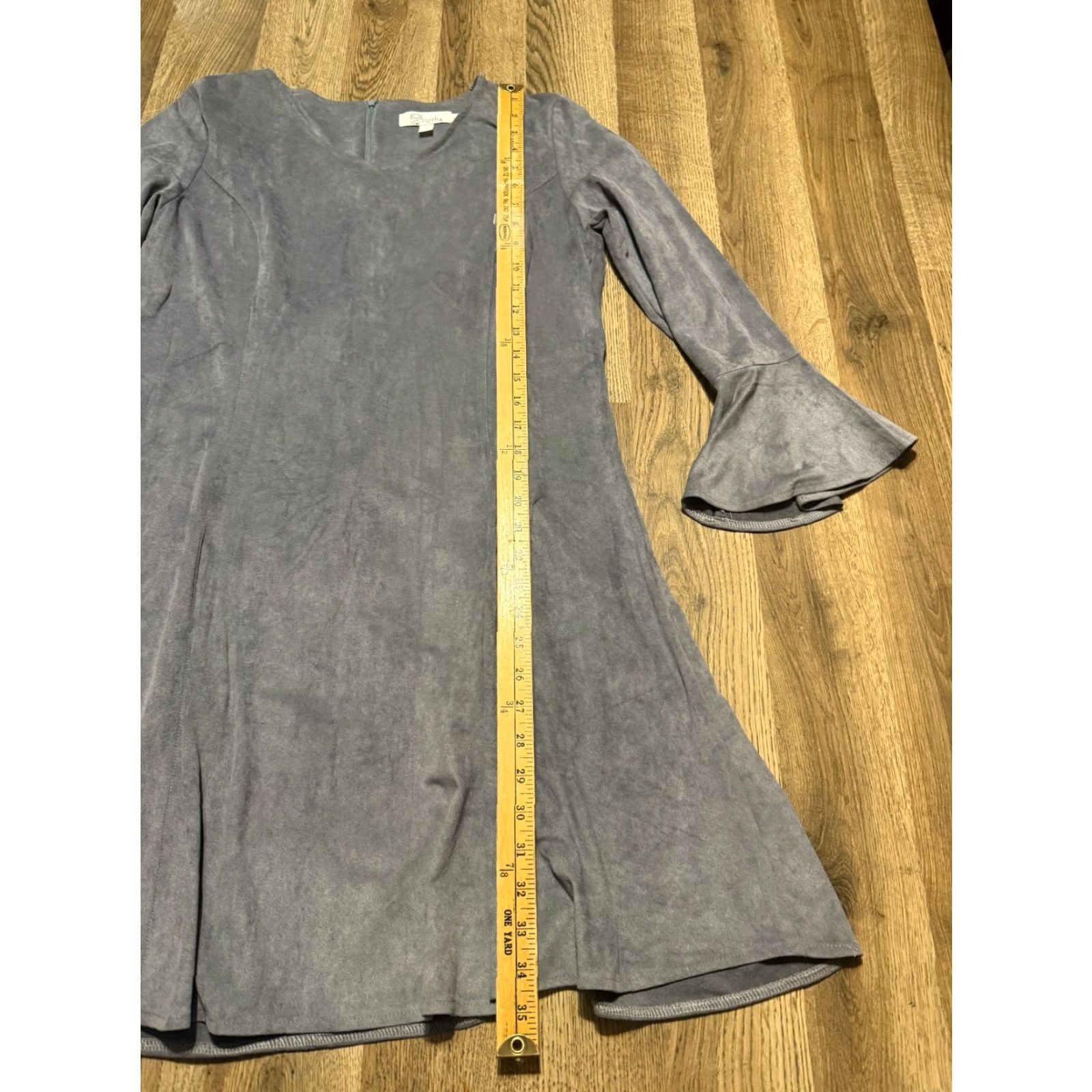 Vintage Aryeh Dress Women's XL Gray Long Sleeve A-Line Flared Sleeve Dress Size XL / US 12-14 / IT 48-50 - 7 Thumbnail