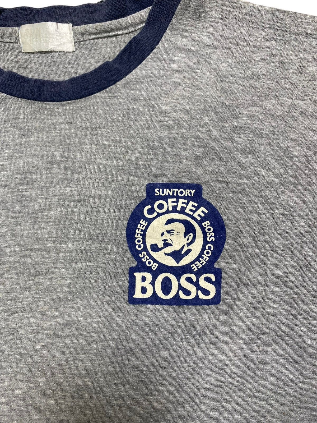 Vintage VINTAGE BOSS COFFEE SUNTORY RINGER TEE Size US L / EU 52-54 / 3 - 8 Thumbnail
