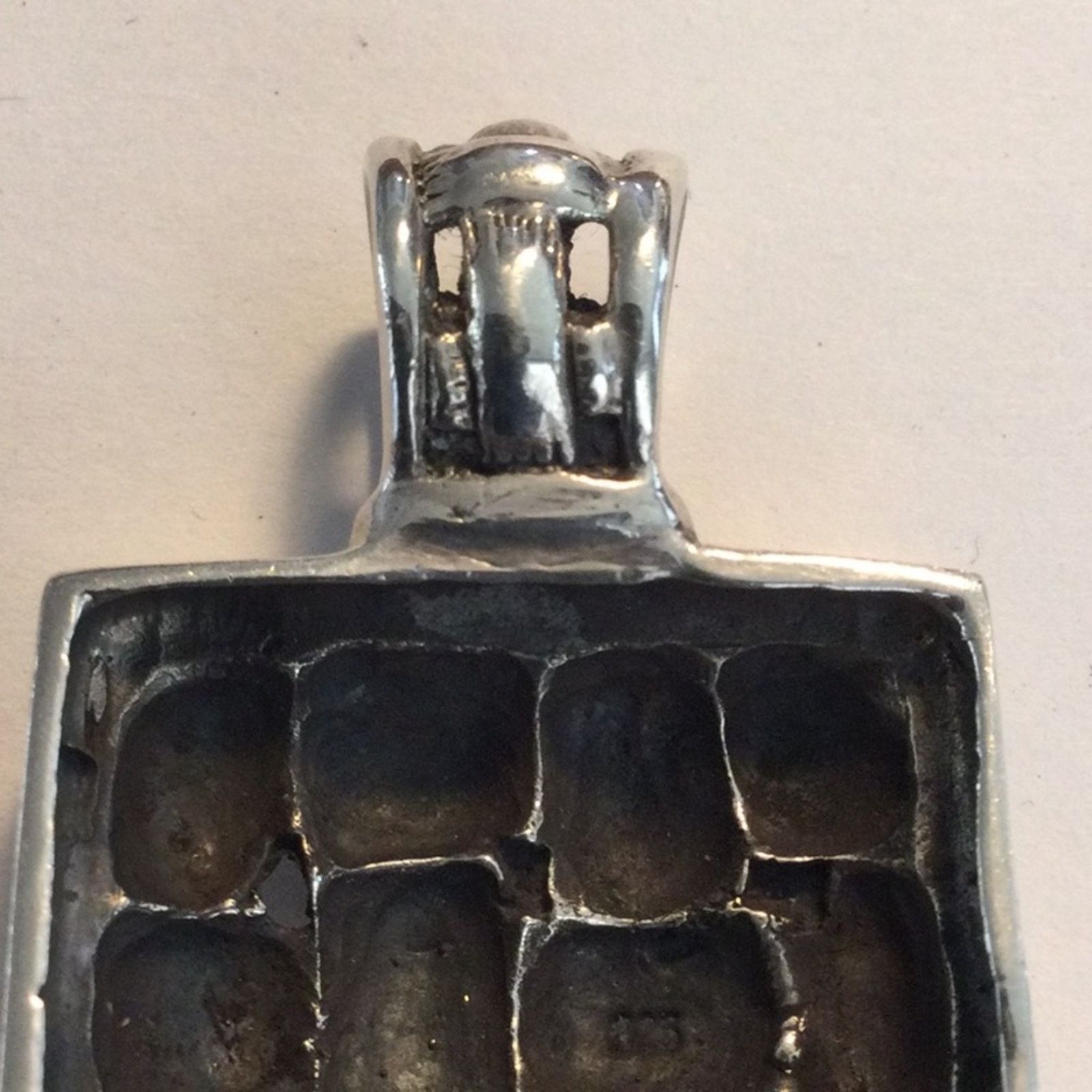 Other Silver Tone Vintage 80's Basket Weave Pendant Size ONE SIZE - 6 Thumbnail
