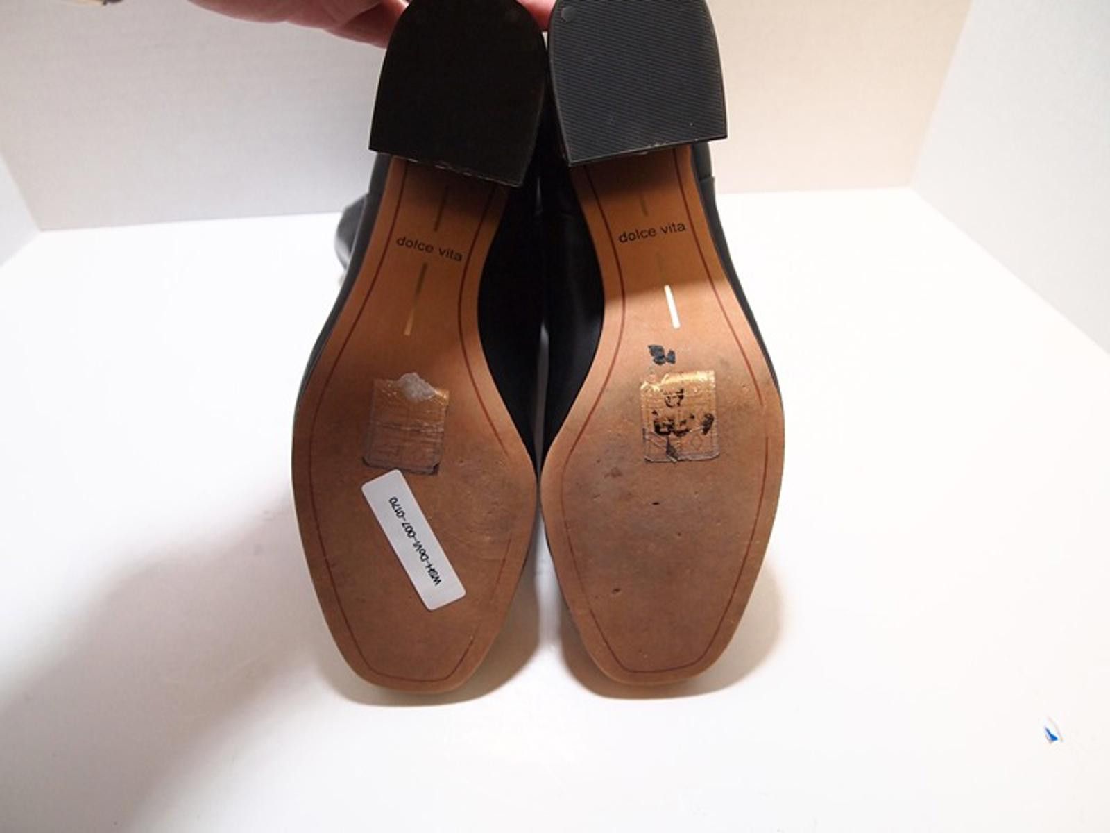 Dolce Vita Dolce Vita Black Heels with Snakeskin Heel – Soft Leather Size US 6.5 / IT 36.5 - 4 Thumbnail