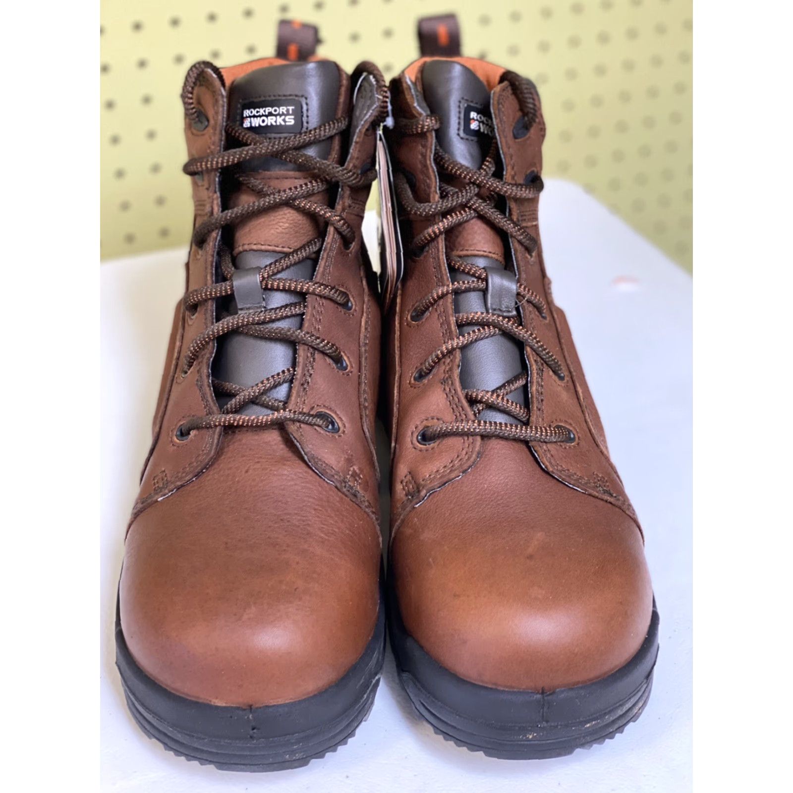 Rockport Rockport RK6640 Work Boot Brown 12W Composite Toe Waterproof Electrical Hazard Leather W Men Boots Size US 12 / EU 45 - 2 Thumbnail