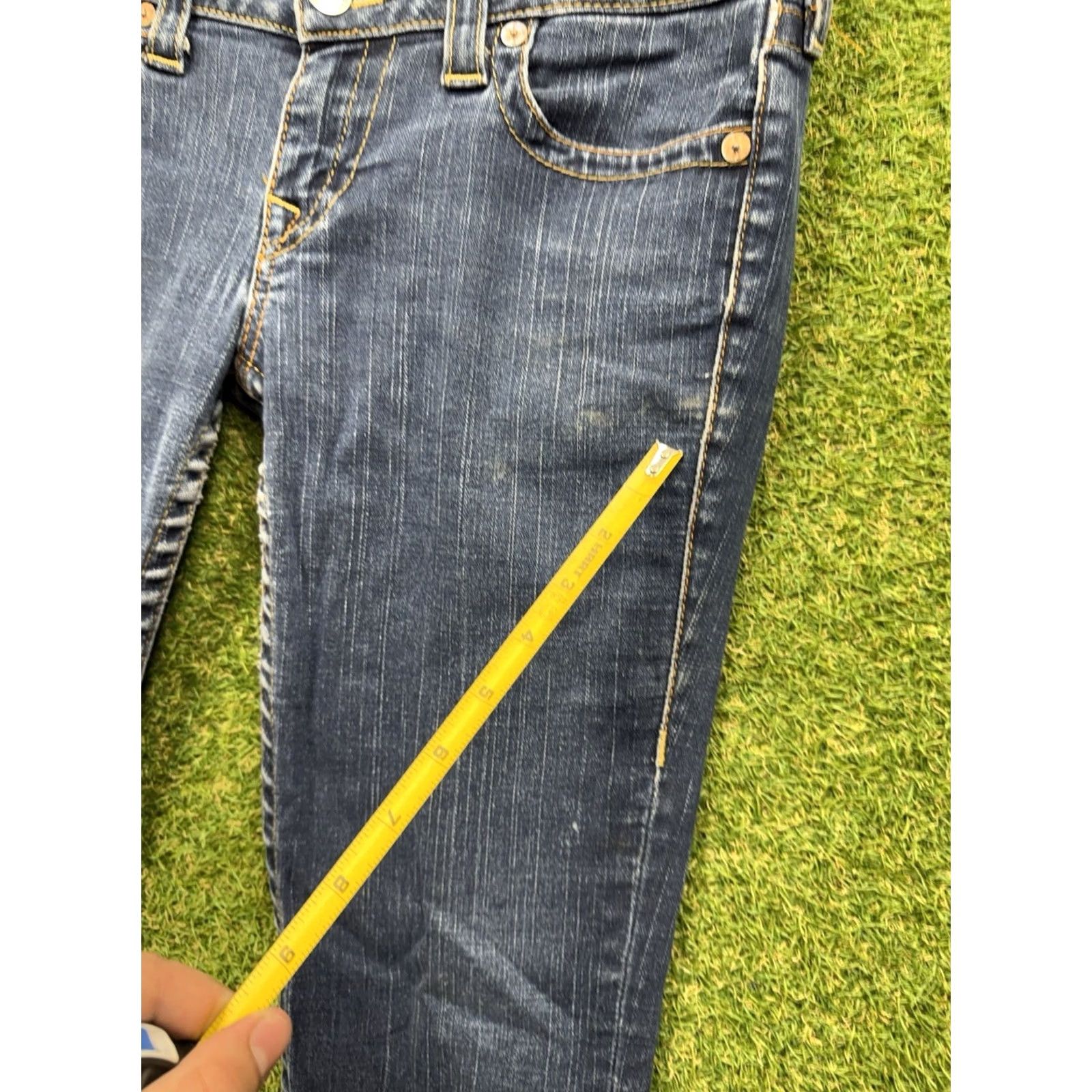 True Religion True Religion Jeans Womens 30 Halle Mid Rise Skinny Dark Wash Denim Casual Belt Loops 5-Pocket Design Blue Regular Size Type Jeans Womens Size 30" / US 8 / IT 44 - 5 Thumbnail